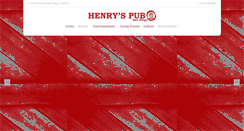 Desktop Screenshot of henryspub.com